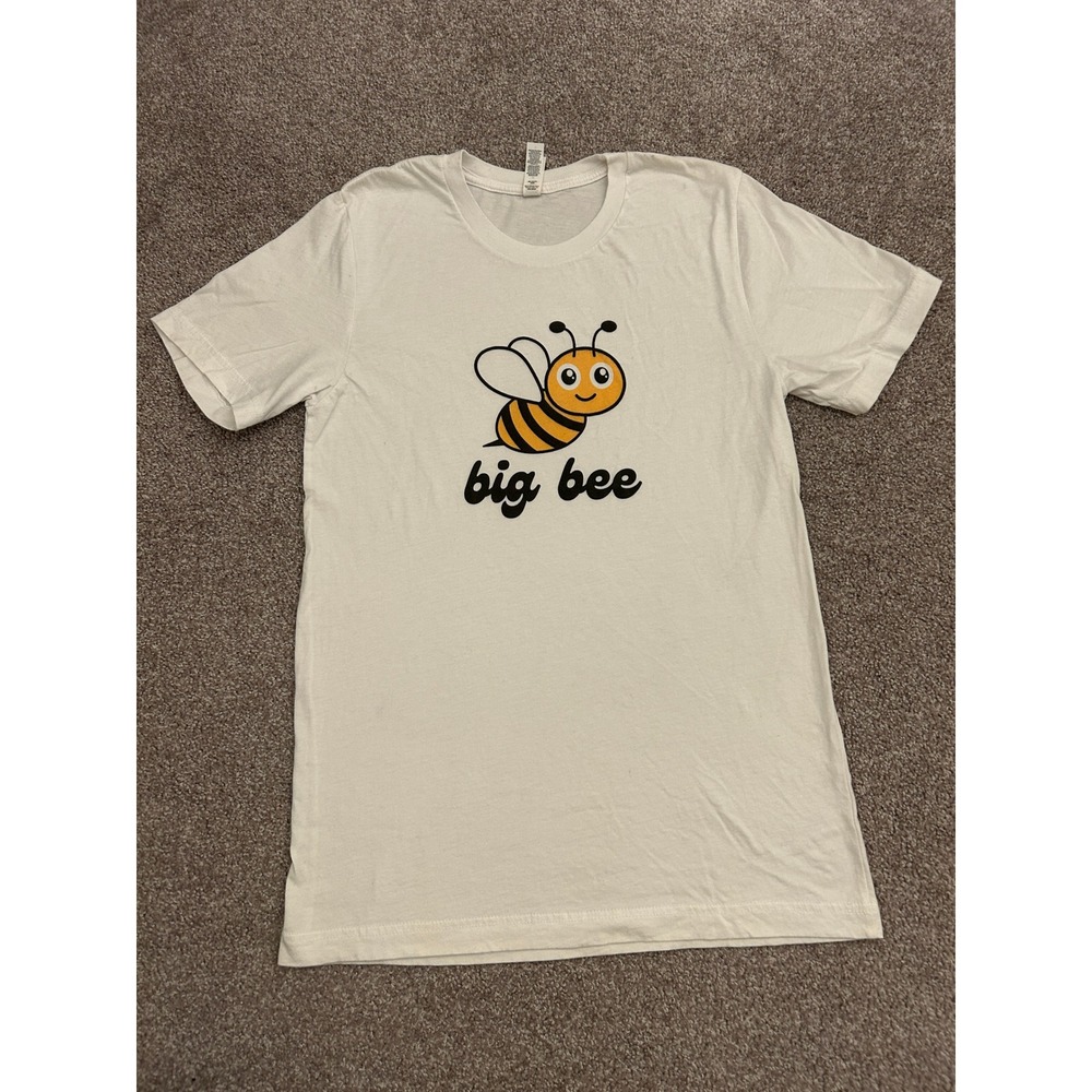 Bumblebee Cute T-Shirt Unisex Small Cream Good Big Bee Graphic Tee Short Sleeve